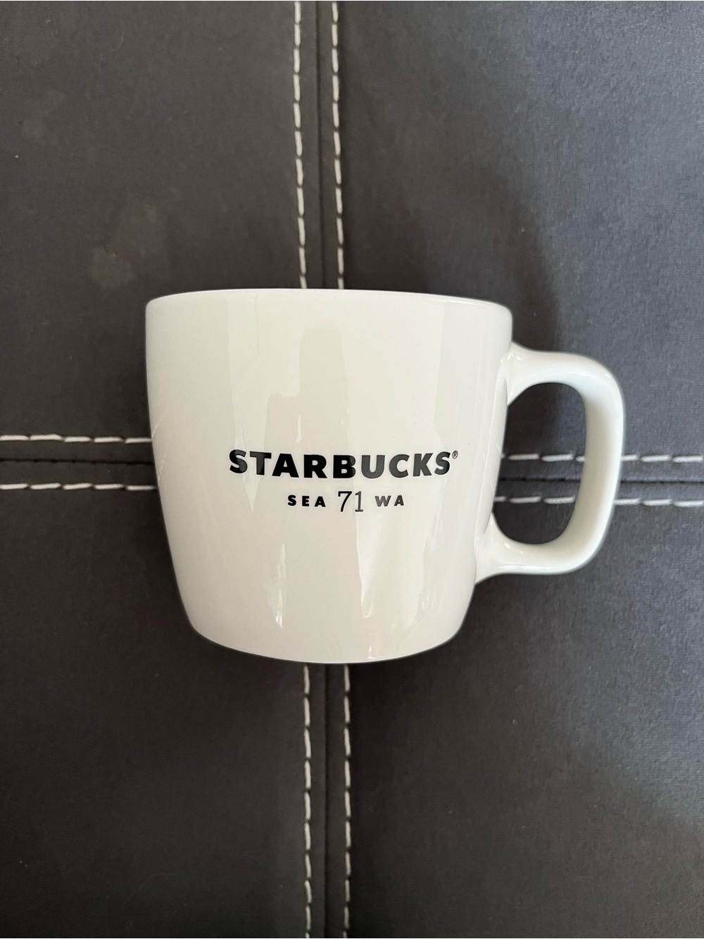 Starbucks White Ceramic Mug with Black Logo